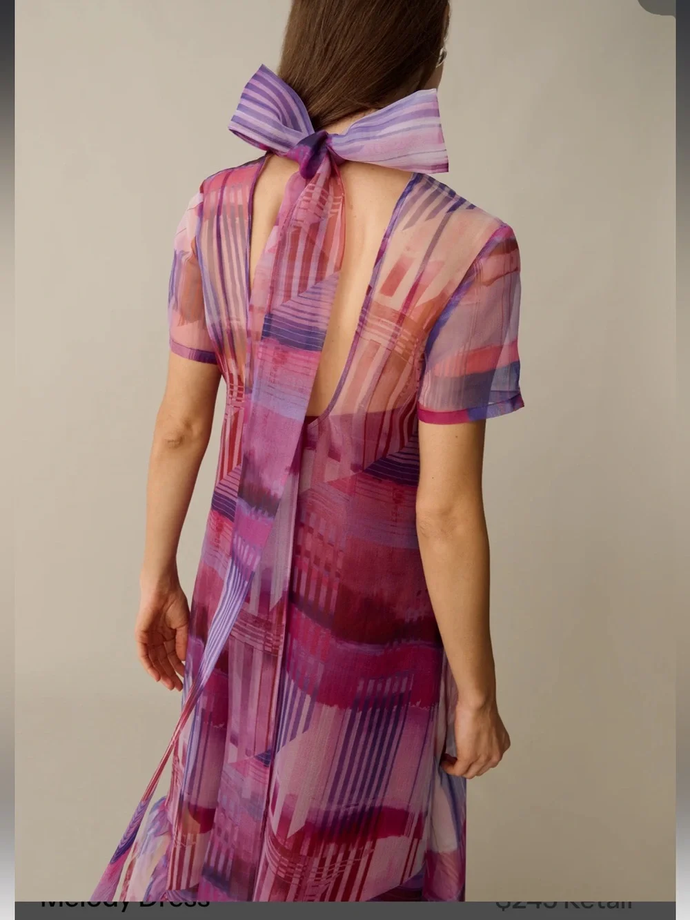 NWT CAARA Melody Watercolor Organza Dress Few Moda Size Small - Picture 5 of 9